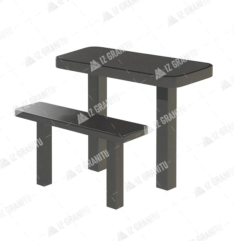 Лавка із столом гранітні